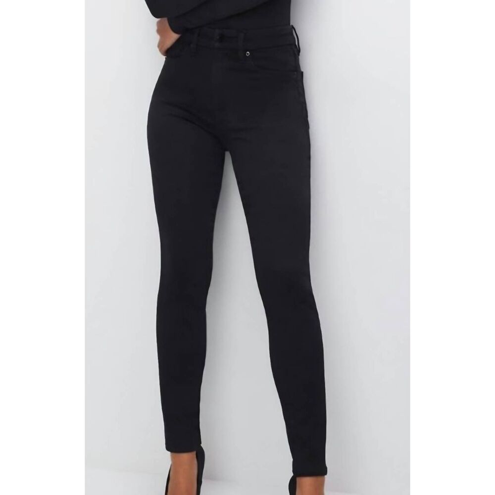 Good American Black High-Rise Skinny Jeans